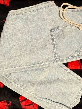 Electric & Rose Light Blue Denim Elastic Waist Pants